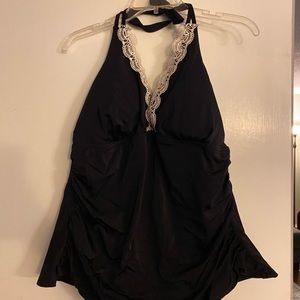 Black tankini top